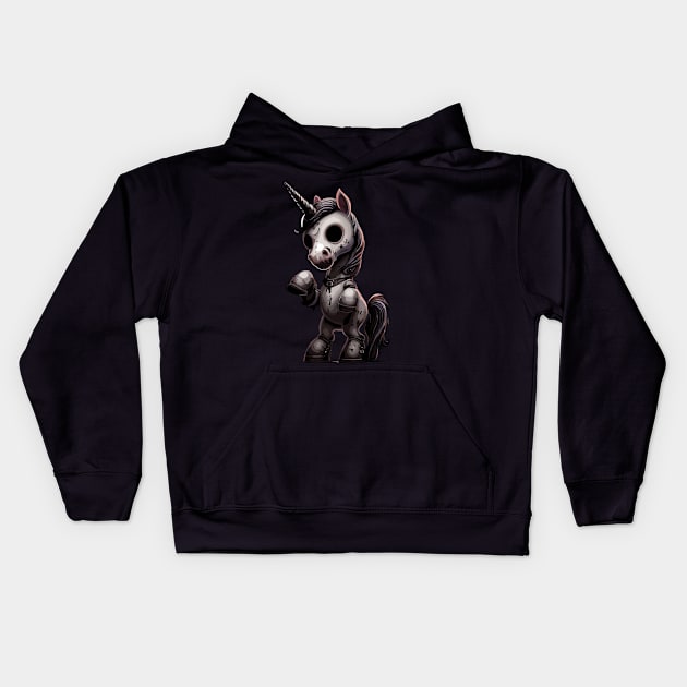 Spooky magical haunted unicorn Kids Hoodie by TomFrontierArt